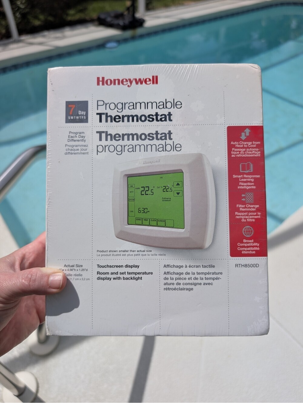 Honeywell RTH8500D1013 Touchscreen Programmable Thermostat 7-Day Factory Sealed